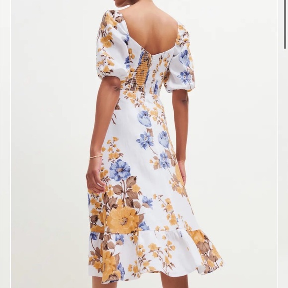 Reformation Belgium Linen Dress Josie - Size 6 - Picture 3 of 8